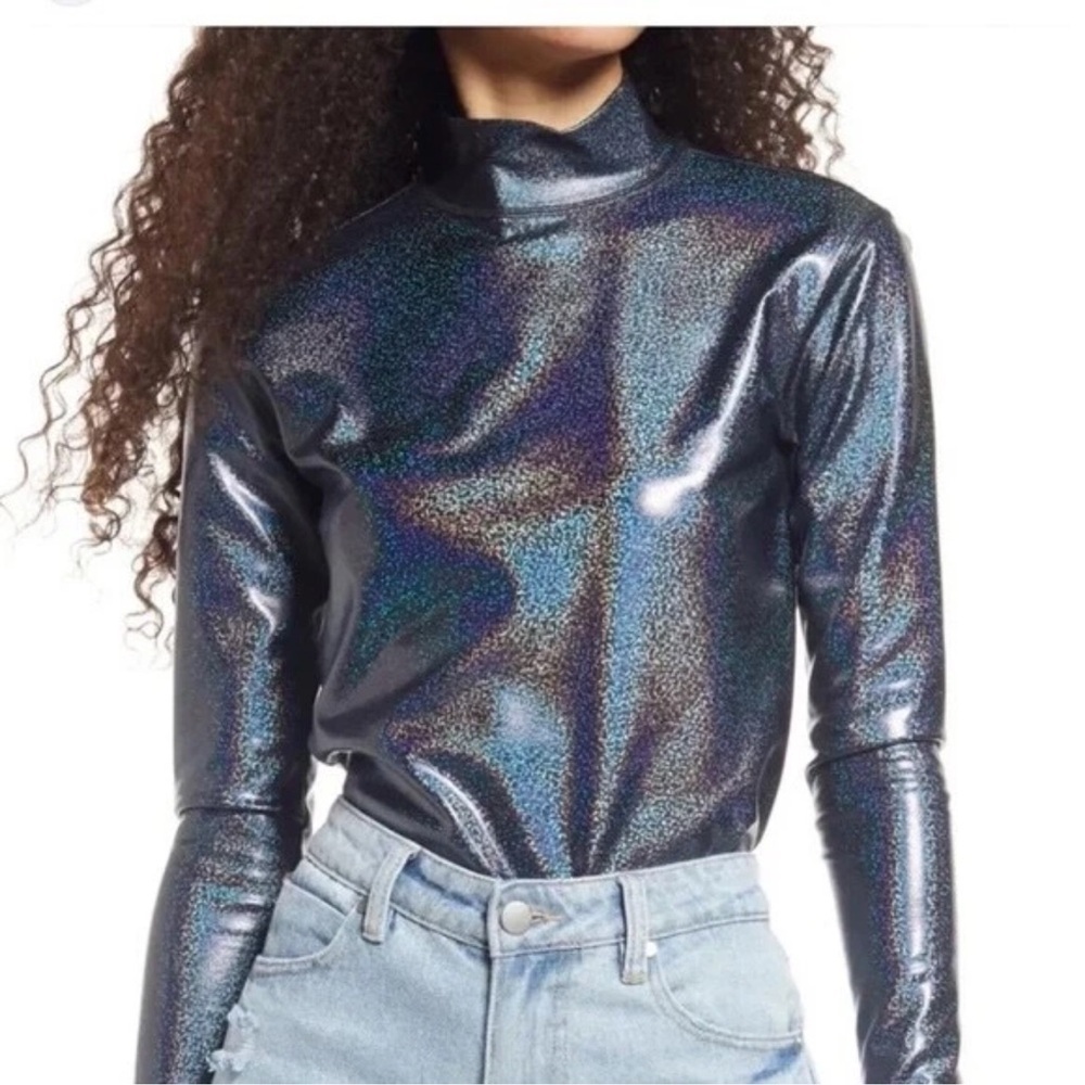 BP Iridescent Long Sleeve Top